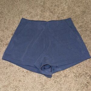 Blue lululemon ribbed shorts